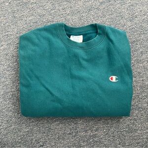 Champion Teal Reverse Weave Crewneck M